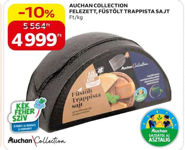 Auchan Collection AUCHAN COLLECTION FELEZETT, FÜSTÖLT TRAPPISTA SAJT