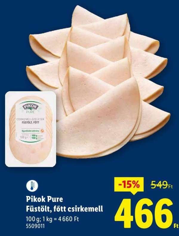 Pikok Pure füstölt, főtt csirkemell