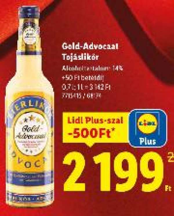 Gold-Advocaat Tojáslikőr