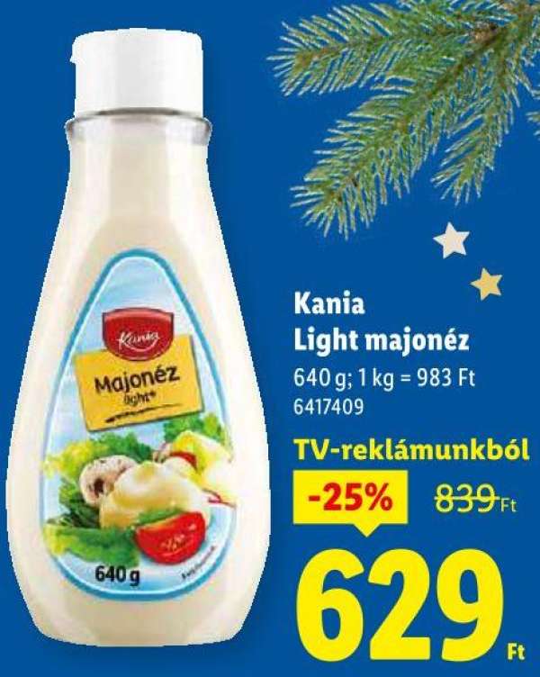 Kania Light majonéz