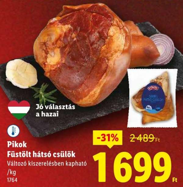 Pikok Füstölt hátsó csülök