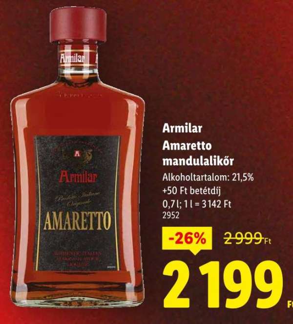 Armilar Amaretto mandulalikőr