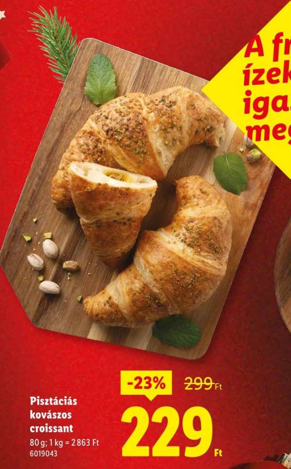Pisztáciás kovászos croissant