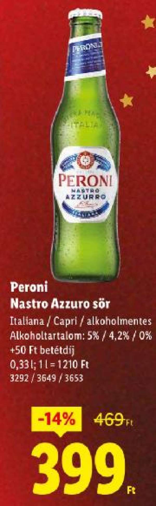 Peroni Nastro Azzurro sör