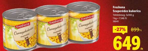 Freshona Szuperédes kukorica