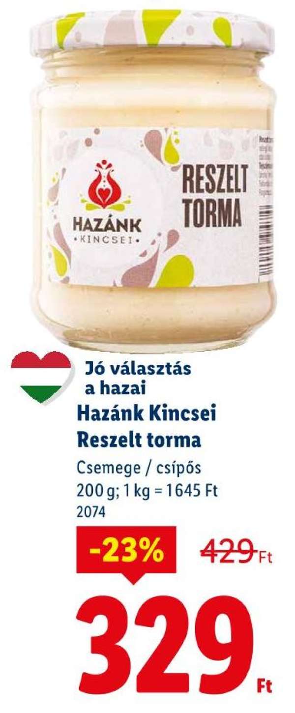 Hazánk Kincsei Reszelt Torma