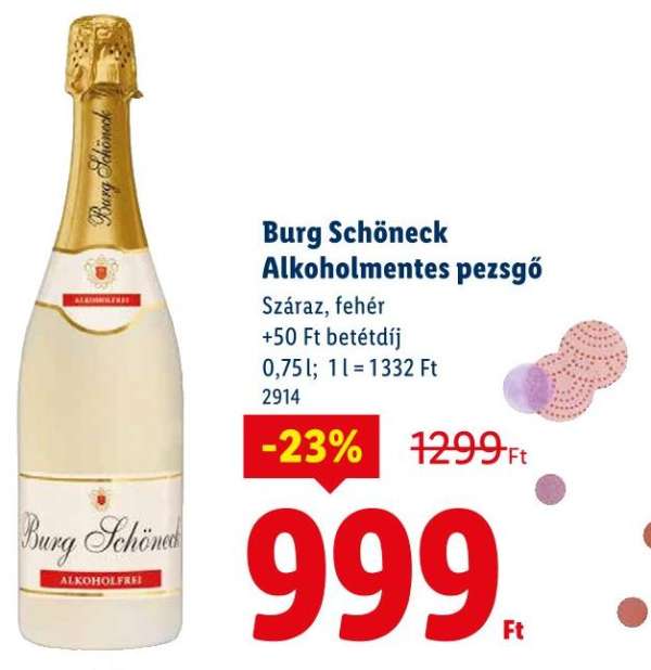 Burg Schöneck Alkoholmentes pezsgő