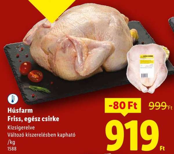 Húsfarm Friss, egész csirke