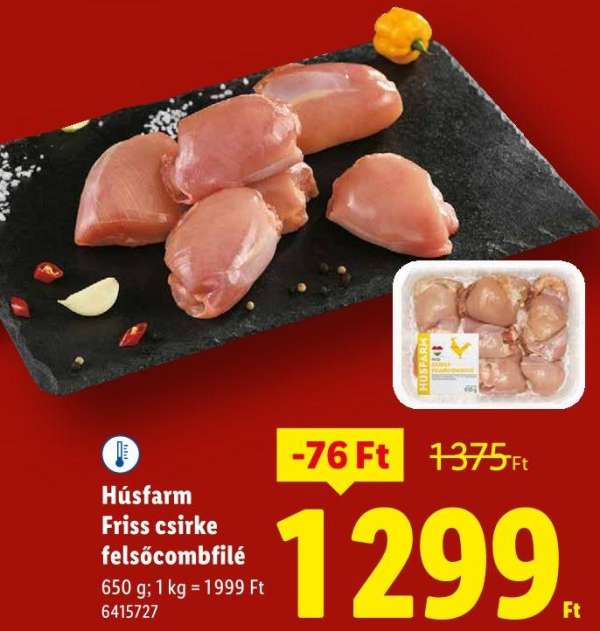 Húsfarm Friss csirke felsőcombfilé