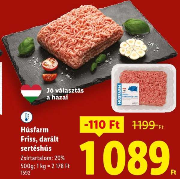 Húsfarm Friss, darált sertéshús