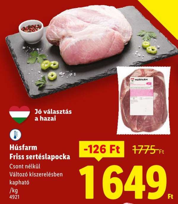 Húsfarm Friss sertéslapocka