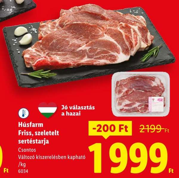 Húsfarm Friss, szeletelt sertéstarja