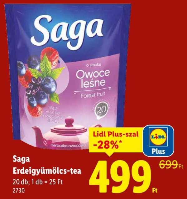 Saga Erdeigyümölcs-tea
