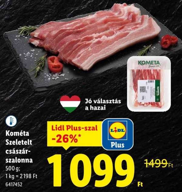 Kométa Szeletelt császárszalonna