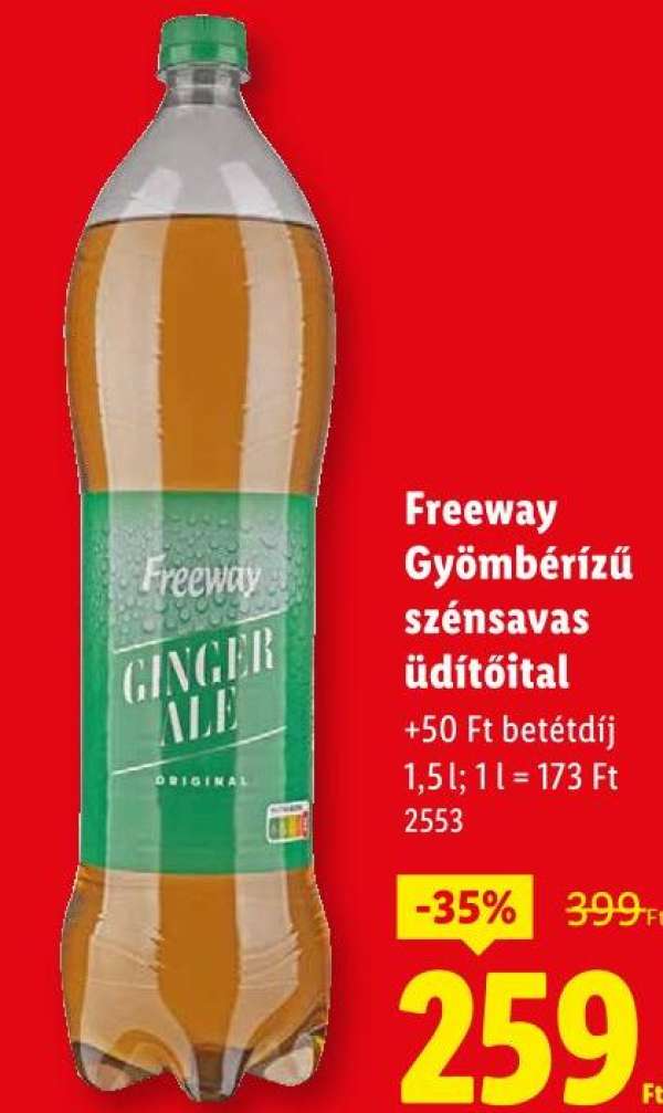 Freeway Gyömbérízű szénsavas üdítőital