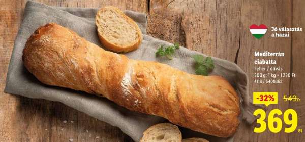 Mediterrán ciabatta