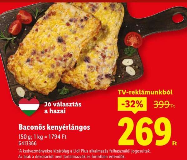 Baconös kenyérlángos