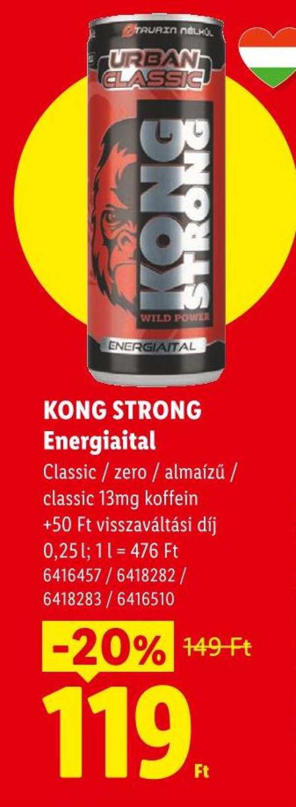 KONG STRONG Energiaital