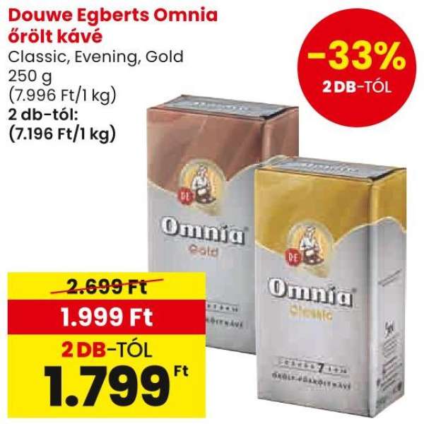 Douwe Egberts Omnia Őrölt kávé
