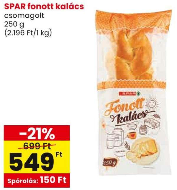 SPAR fonott kalács