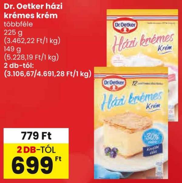 Dr. Oetker házi krémes krém