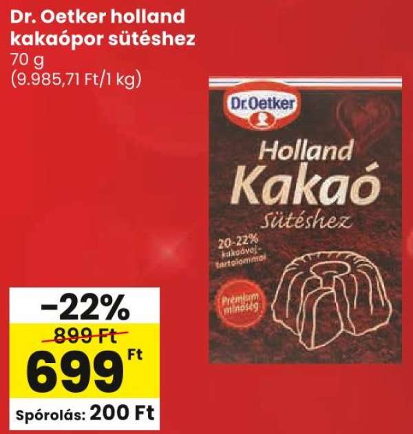 Dr. Oetker holland kakaópor sütéshez