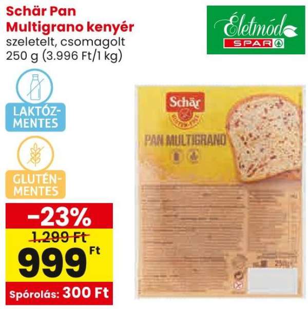 Schär Pan Multigrano kenyér