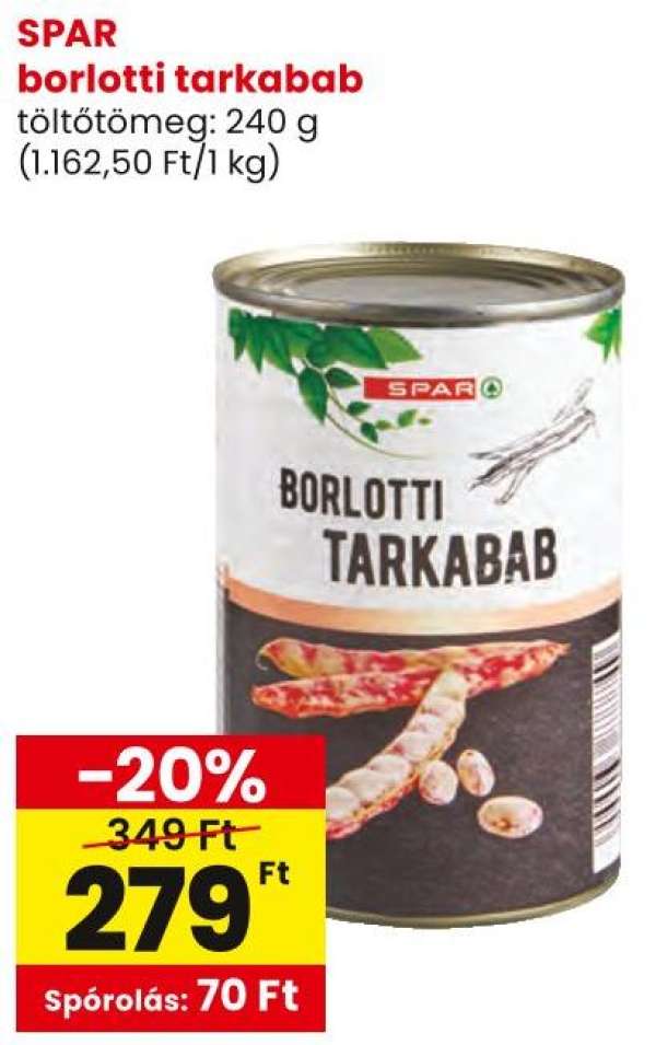 SPAR borlotti tarkabab