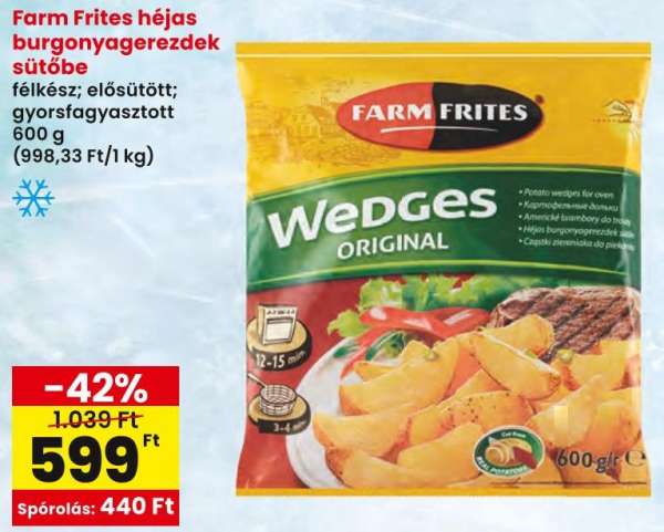 Farm Frites héjas burgonyagerezdek sütőbe