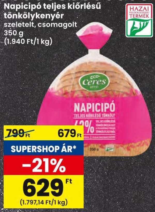Ceres Napicipó teljes kiőrlésű tönkölykenyér