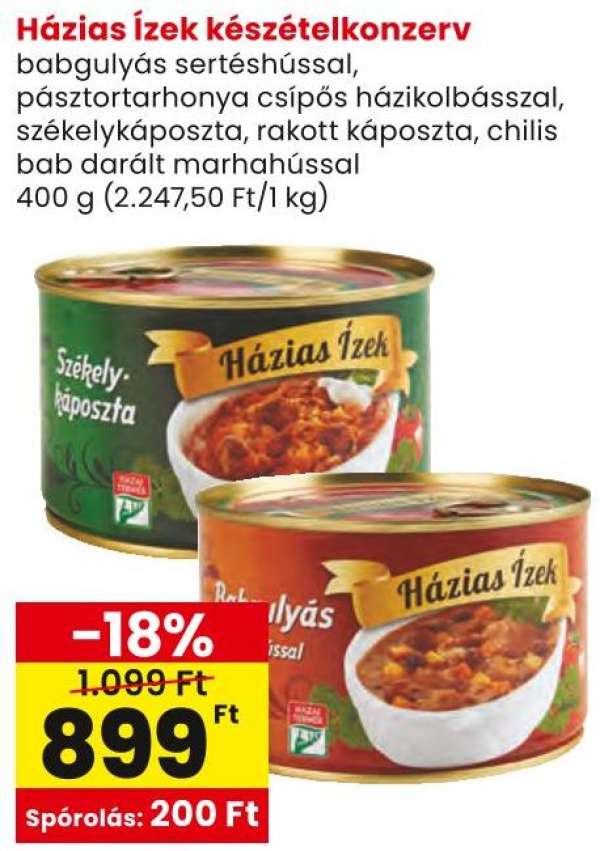 Házias Ízek készételkonzerv