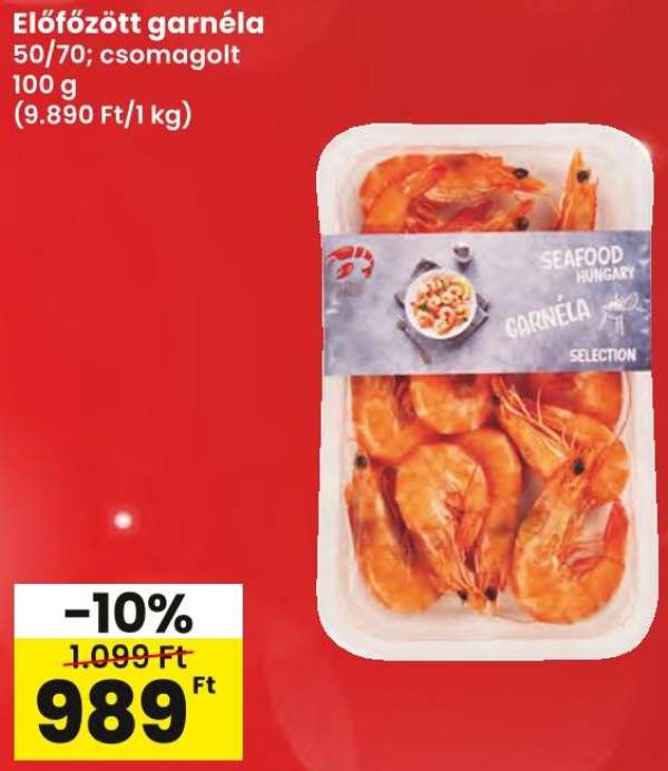 Előfőzött garnéla