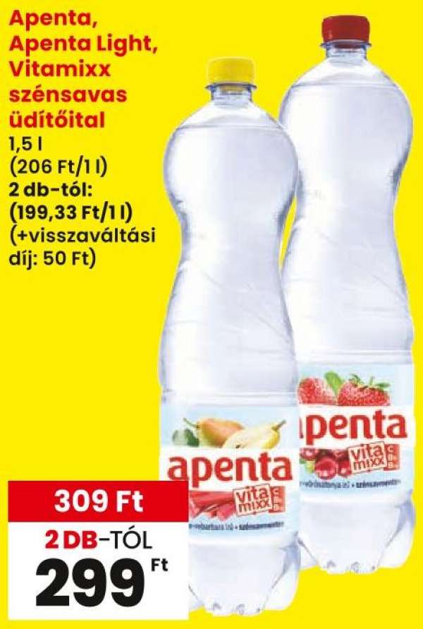 Apenta, Apenta Light, Vitaminxx szénsavas üdítőital