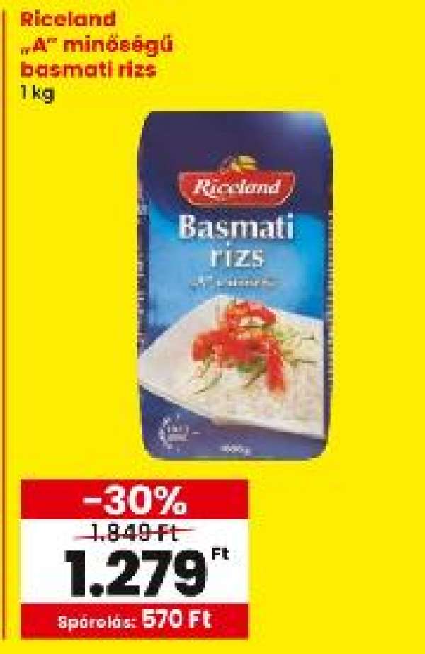 Riceland „A” minőségű basmati rizs