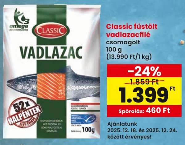 Classic füstölt vadlazacfilé