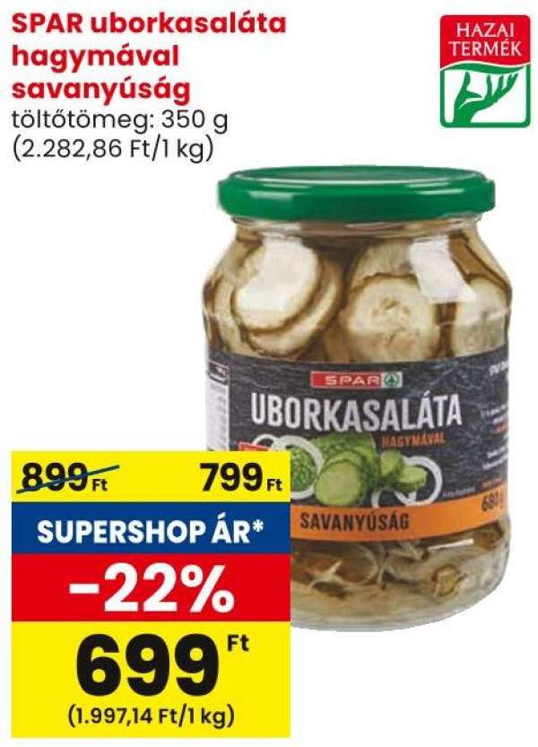 SPAR uborkasaláta hagymával savanyúság