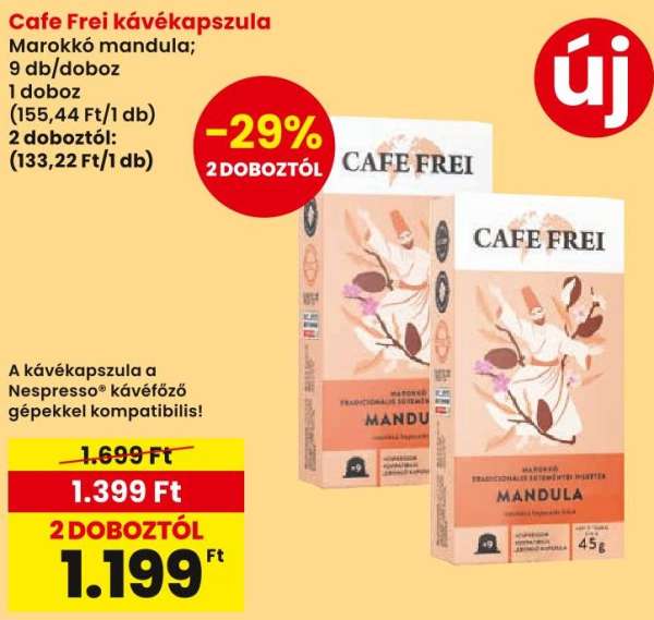 Cafe Frei kávékapszula