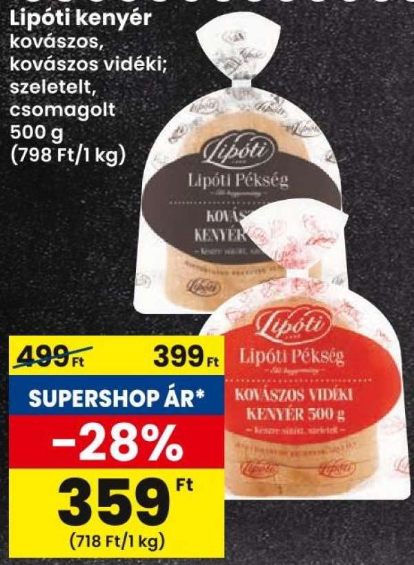 Lipóti Pékség Lipóti kenyér