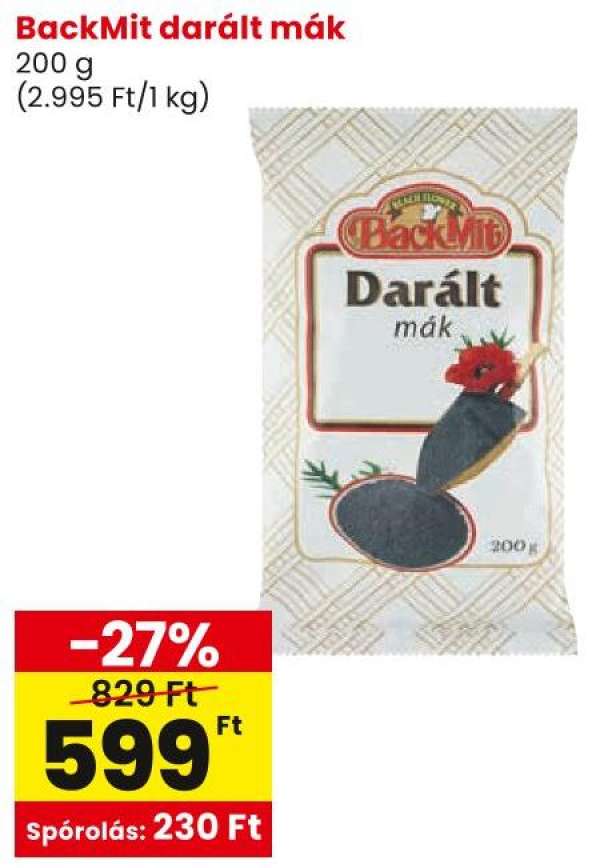 BackMit darált mák