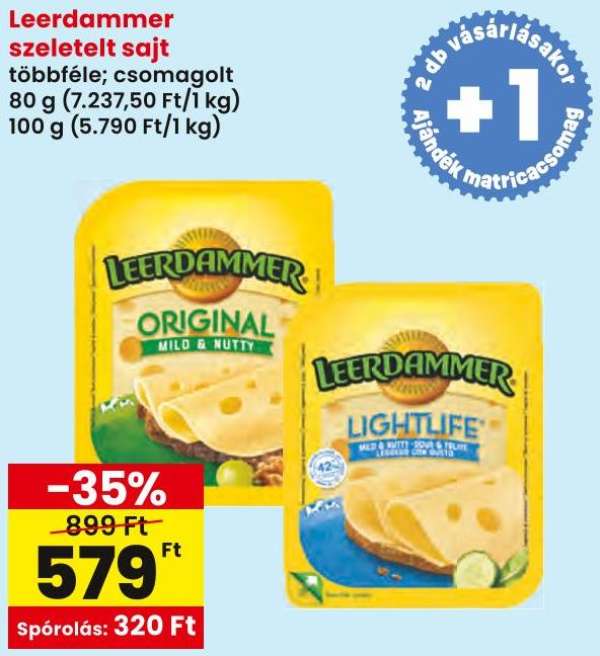 Leerdammer szeletelt sajt