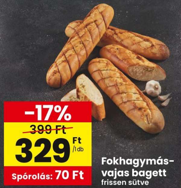 Fokhagymás-vajas bagett