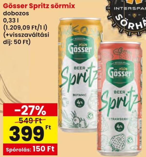 Gösser Spritz sörmix