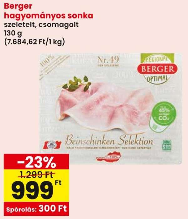 Berger hagyományos sonka