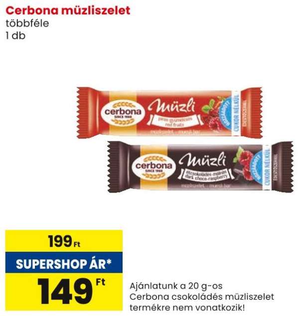 Cerbona müzliszelet