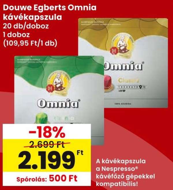Douwe Egberts Omnia kávékapszula