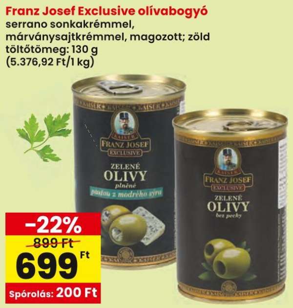 Franz Josef Exclusive olívabogyó