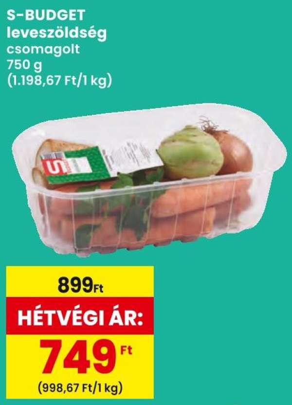 S-BUDGET leveszöldség