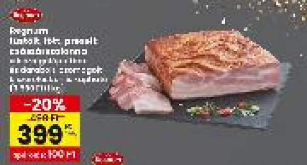 Regnum füstölt, főtt, préselt császárszalonna