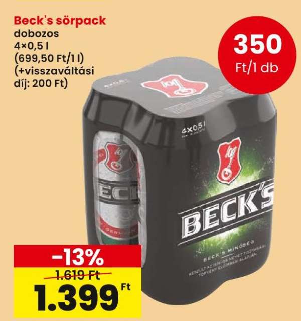 Becks sörpack