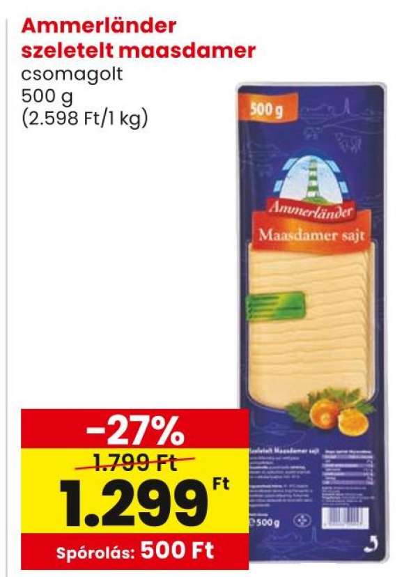 Ammerländer szeletelt maasdamer